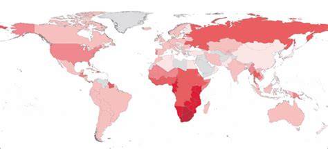 Mapa de prevalencia mundial del favismo
