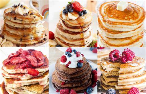 Variedad de tortitas con diferentes acompañamientos