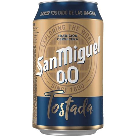 Paleta de colores de la cerveza San Miguel 0,0 Tostada