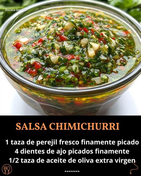 Ingredientes para chimichurri: perejil, ajo, orégano, ají molido, aceite, vinagre