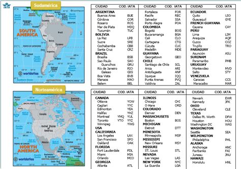 Mapa mundial con códigos IATA y OACI de aeropuertos principales