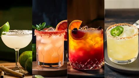 Variedad de cócteles en copas