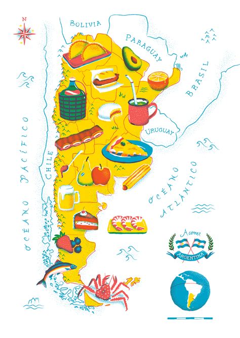 Mapa de Argentina y sus tradiciones culinarias