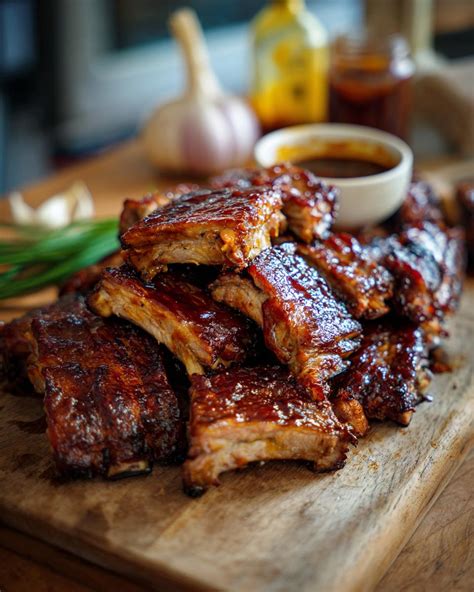 Costillas de cerdo doradas y jugosas