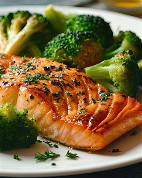 Salmón al vapor con brócoli y zanahoria