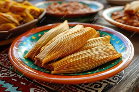 Plato de tamales con manteca de cerdo