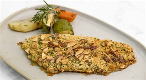 Pescado rebozado con costra de avena y semillas