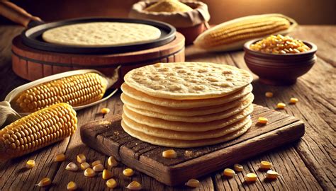 Imagen de tortillas de maíz junto a ingredientes frescos