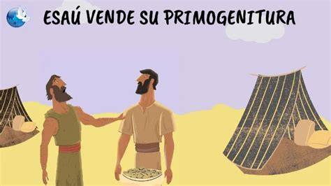 Representación de Esaú vendiendo su primogenitura por un plato de lentejas