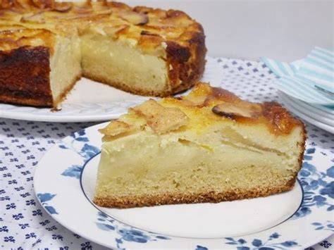 Tartas caseras de queso y manzana
