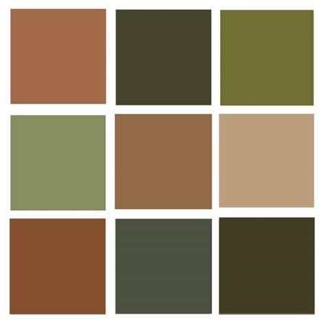 Paleta de colores para vestidos de pana: verde y marrón