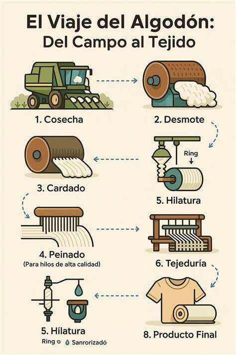 Infografía sobre el ciclo de vida del algodón orgánico