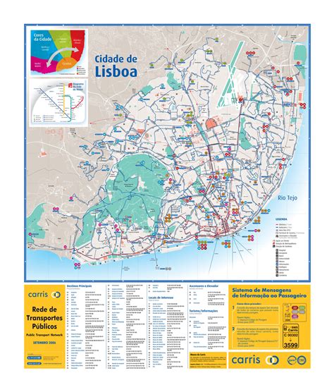 Mapa del transporte público de Lisboa