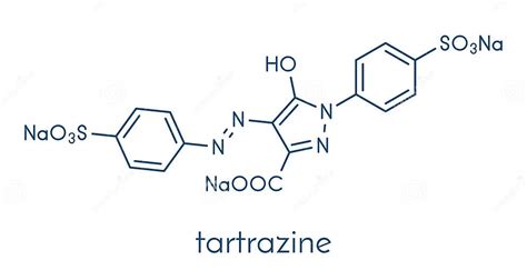Estructura química de la tartrazina