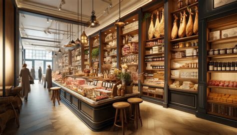 Interior de Delicatessen Ibéricas con variedad de productos