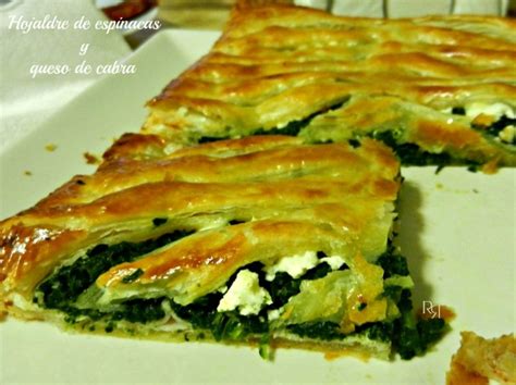 Ingredientes para trenza de hojaldre con espinacas y queso de cabra