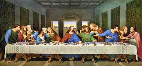 Detalle de una pintura de la Última Cena