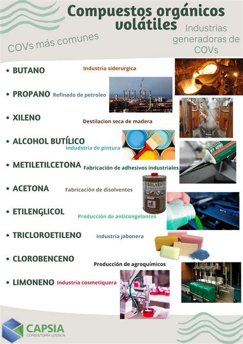 Esquema de la formación de COV y sus efectos