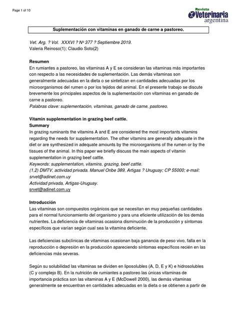 Calendario de suplementación de vitamina A en el ganado