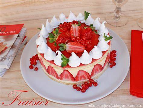 Esquema de las capas de una torta Fraisier