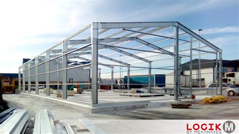 Ejemplo de nave industrial con estructura metálica