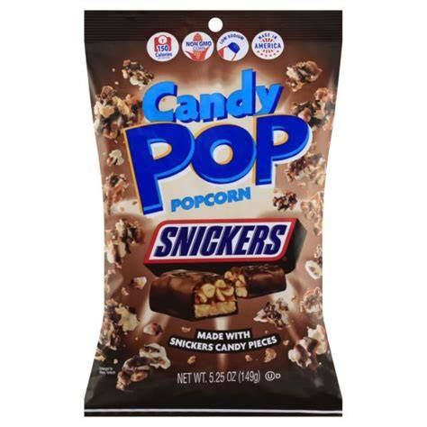 Etiqueta nutricional de Candy Pop Popcorn Snickers Mini