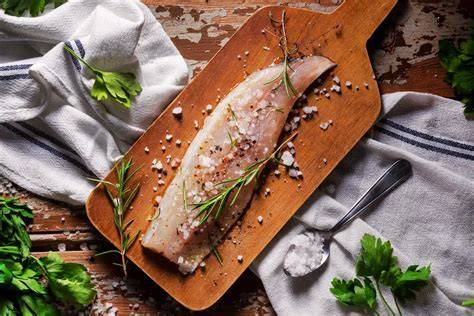 Bacalao fresco en un mercado