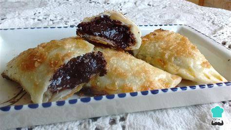 Ingredientes para empanadas de chocolate y plátano