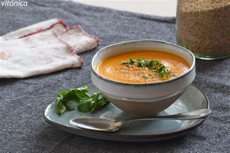 Sopa de patata y boniato con especias