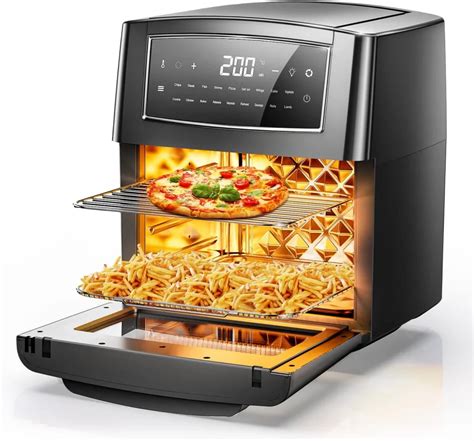 Freidora de aire caliente y alimentos saludables