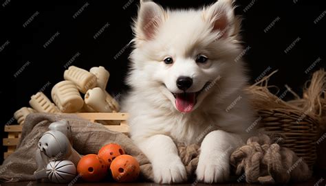 Cachorro jugando felizmente