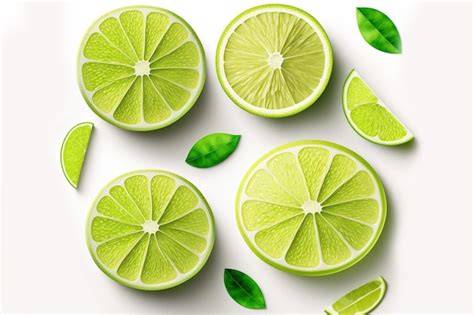 Limón fresco y rodajas de limón