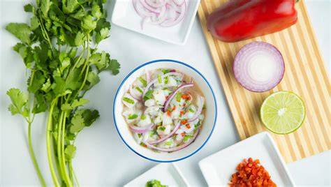 Ingredientes para ceviche ecuatoriano