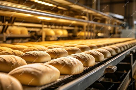 Proceso de producción de pan en una fábrica