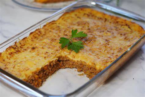 Ingredientes para pastel de carne con puré de patatas