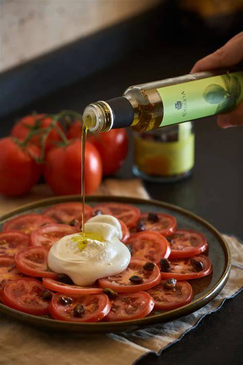 Ingredientes para la ensalada de burrata