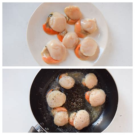 Vieiras dorándose en sartén