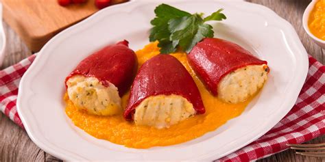 Pimientos rellenos de bacalao
