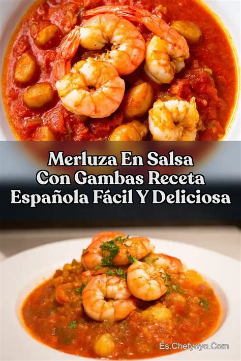 Ingredientes para merluza en salsa con gambas