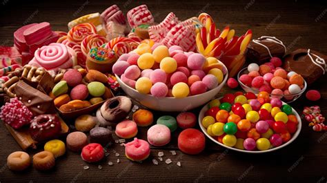 variedad de dulces en una vitrina