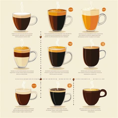 Comparativa visual de bebidas de café