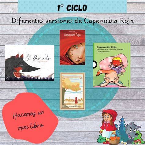 Infografía comparando versiones del pastel de Caperucita