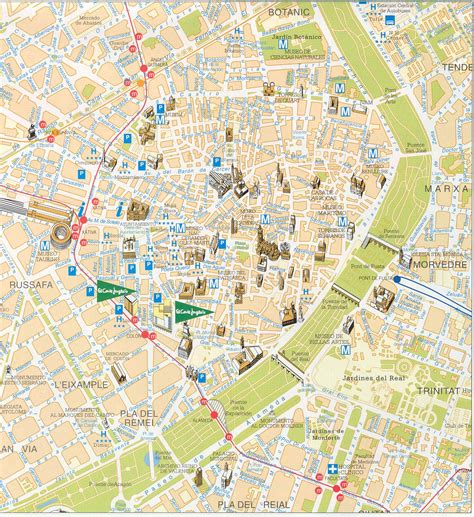 Mapa histórico de Valencia en el siglo XIV