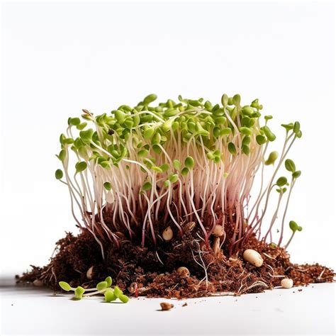 Planta con raíces fuertes gracias a las lentejas germinadas
