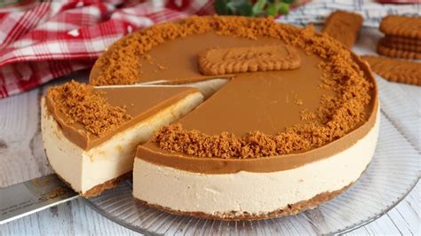 Tarta de queso Lotus Biscoff terminada