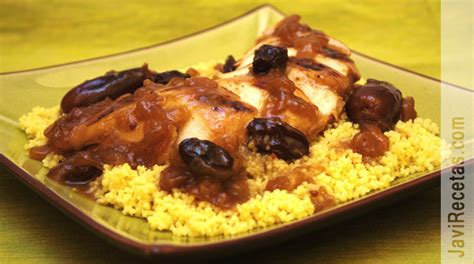 Pechuga de pollo con dátiles y cuscús