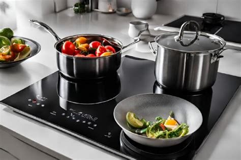 Cocina con utensilios Jata en una placa de inducción