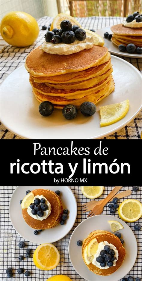 Panqueques con ricotta y limón recién hechos