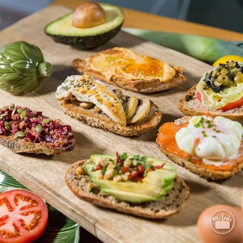 Variedad de tostas españolas