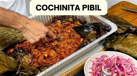 Representación de la cochinita pibil cocinándose en un pib